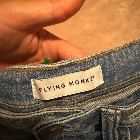 Flying Monkey Light Blue Distressed Jeans - Picture 3 of 4